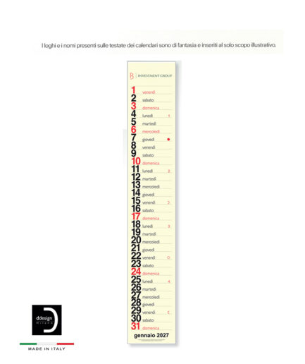 CALENDARIO 2027 DA MURO SLIM