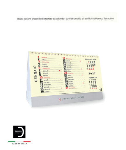 CALENDARIO 2027 DA TAVOLO