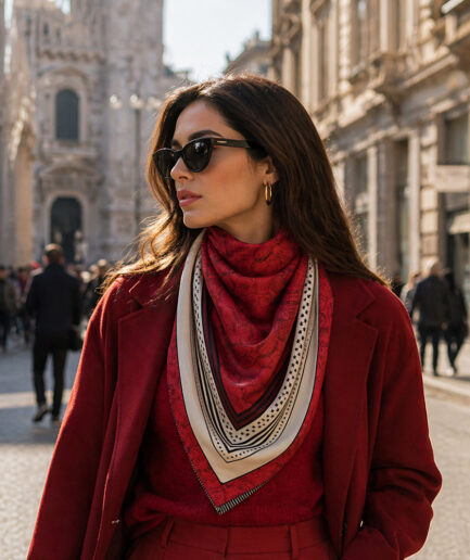 SCIARPA CARRE’ ALV BY ALVIERO MARTINI ROSSA