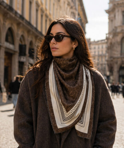 SCIARPA CARRE’ ALV BY ALVIERO MARTINI MARRONE