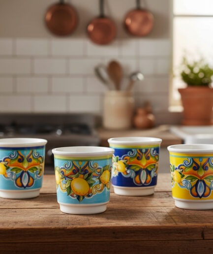 SET 4 PEZZI BICCHIERINI CAFFE’ CITRUS